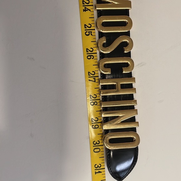 MOSCHINO belt - Black with gold hardware - Picture 6 of 10